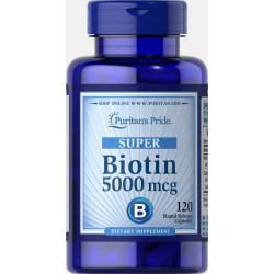 Біотин 5000 мкг, Puritan's Pride Biotin, 120 капсул