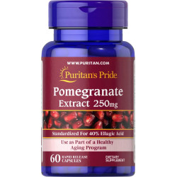 Екстракт гранату 250 мг, Puritan's Pride Pomegranate Extract, 60 капсул