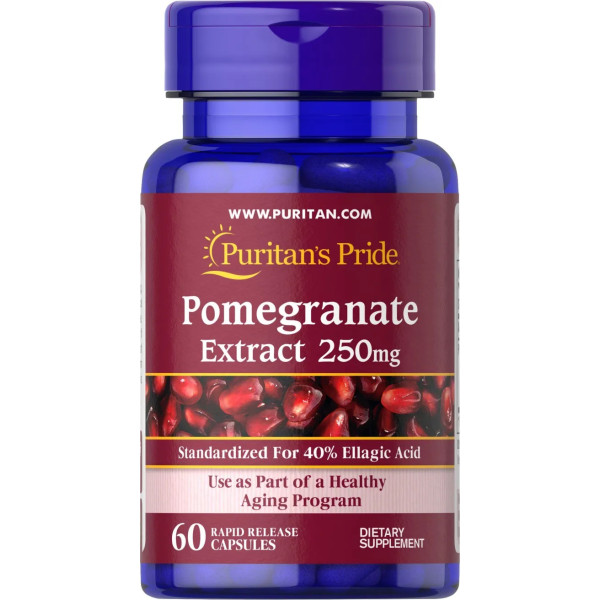 Гранат, екстракт, Pomegranate Extract, Puritan's Pride, 250 мг, 60 капсул
