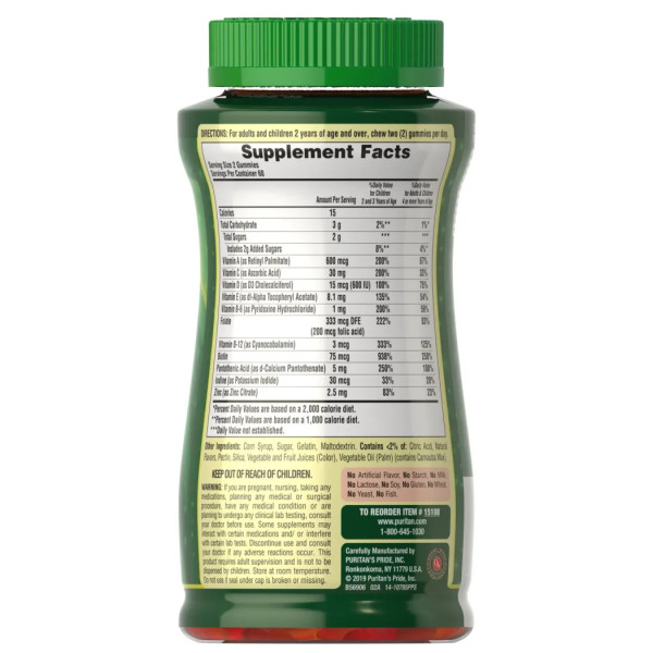 Мультивітаміни і мінерали для дітей, Children's Multivitamins and Mineral, Puritan's Pride, 120 жувальних цукерок