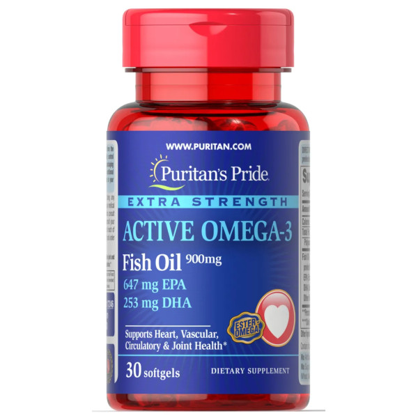Омега-3 риб'ячий жир екстра сила, Omega-3 Fish Oil, Puritan's Pride, 30 капсул