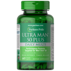 Мультивітаміни для чоловіків 50+, Puritan's Pride Ultra Man™, 60 капсул