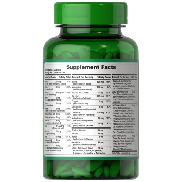 Мультивитамины ультра для мужчин 50+, Ultra Man™, Puritan's Pride, 60 капсул