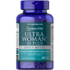Мультивітаміни для жінок 50+, Puritan's Pride Ultra Woman Multi-Vitamin, 60 капсул