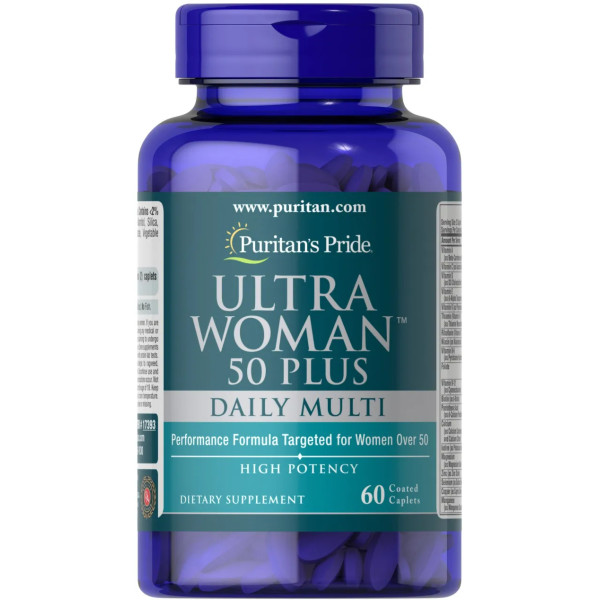 Мультивітаміни для жінок ультра 50+, Ultra Woman Multi-Vitamin, Puritan's Pride, 60 капсул