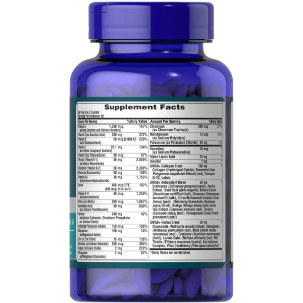 Мультивітаміни для жінок ультра 50+, Ultra Woman Multi-Vitamin, Puritan's Pride, 60 капсул