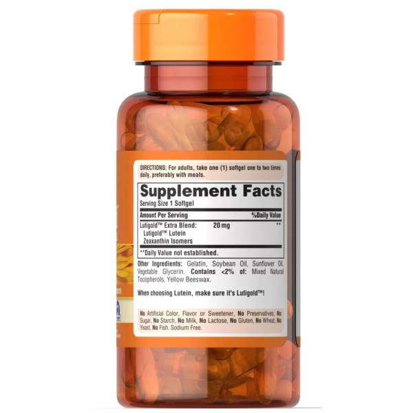 Лютеїн з зеаксантином, Healthy Eyes® Lutigold Extra, Puritan's Pride, 60 гелевих капсул