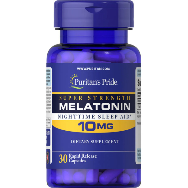 Мелатонін, Melatonin, Puritan's Pride, 10 мг, 30 капсул (пробна версія)