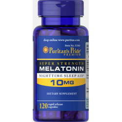 Мелатонін 10 мг, Puritan's Pride Melatonin, 120 капсул