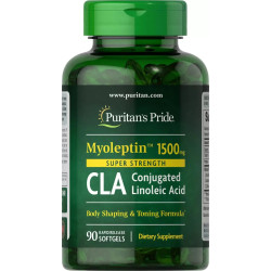 CLA 1500 мг, Puritan's Pride MyoLeptin CLA, 90 м'яких капсул