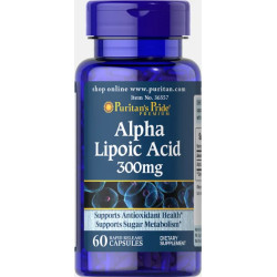 Альфа ліпоєва кислота 300 мг, Puritan's Pride Alpha Lipoic Acid, 60 капсул