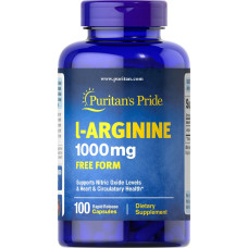 L-аргінін 1000 мг, Puritans Pride L-Arginine, 100 капсул