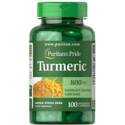 Куркума 800 мг, Puritan's Pride Turmeric, 100 капсул