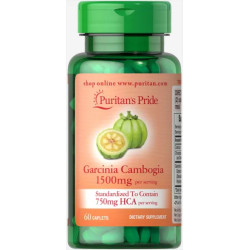 Гарциния камбоджийская 750 мг, Garcinia Cambogia Puritan's Pride, 60 каплет