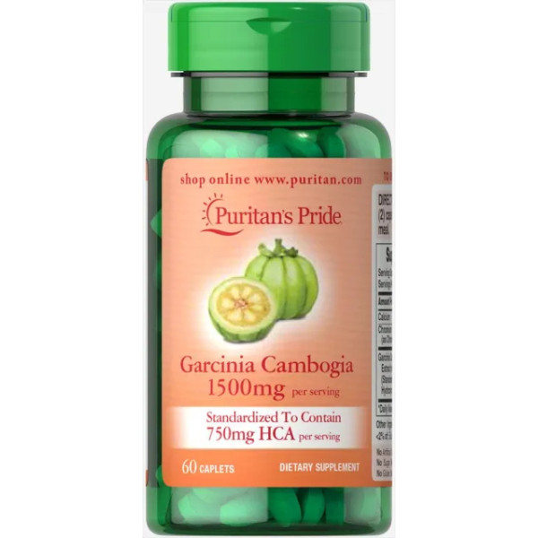 Гарцинія камбоджійська, Garcinia Cambogia, Puritan's Pride, 750 мг, 60 каплет