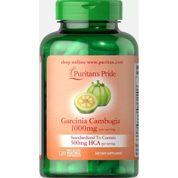 Гарцинія камбоджійська, Garcinia Cambogia, Puritan's Pride, 500 мг, 120 вегетаріанських капсул