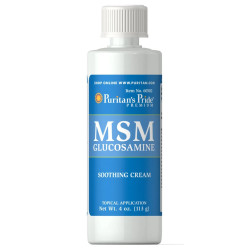 Крем з глюкозаміном та MSM, Puritan's Pride MSM Glucosamine Cream, 113 г