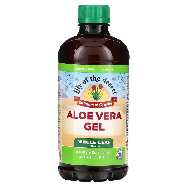 Алое вера гель, Aloe Vera Gel, Lily of the Desert, цільнолистовий, (946 мл)
