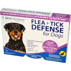 Средство от блох для собак 40-60 кг, 21st Century Flea + Tick Defense, 3 аппликатора