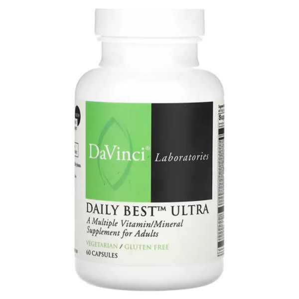 Мультивітаміни і мінерали, Daily Best Ultra, DaVinci Laboratories of Vermont, 60 капсул