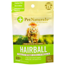 Засіб для кішок від грудок вовни, з омега, Pet Naturals of Vermont Hairball For Cats, 30 жувальних таблеток, 45 г