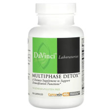 Поддержка и очищение печени, DaVinci Laboratories MultiPhase Detox, 90 капсул