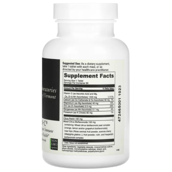 Вітамін С з біофлавоноїдами, Poten-C, DaVinci Laboratories of Vermont, 1000 мг, 90 таблеток