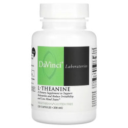 L-теанин 200 мг, DaVinci Laboratories L-Theanine, 120 капсул