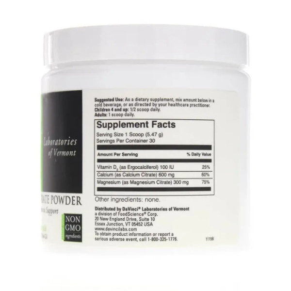 Кальцій, магній + вітамін D, Cal-Mag Citrate, DaVinci Laboratories of Vermont, порошок, 164 г