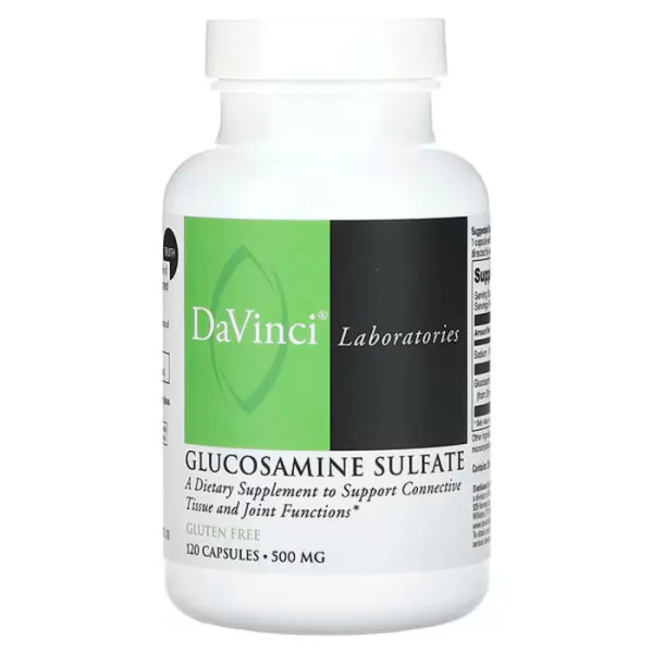 Глюкозамін сульфат, Glucosamine Sulfate, DaVinci Laboratories of Vermont, 500 мг, 120 капсул