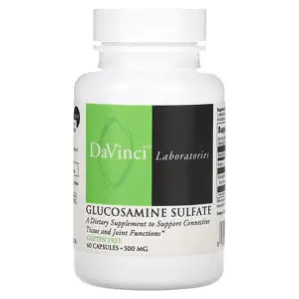 Глюкозамін сульфат, Glucosamine Sulfate, DaVinci Laboratories of Vermont, 500 мг, 60 капсул