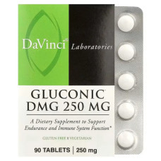 Диметилгліцин 250 мг жувальні, DaVinci Laboratories Gluconic DMG, 90 таблеток