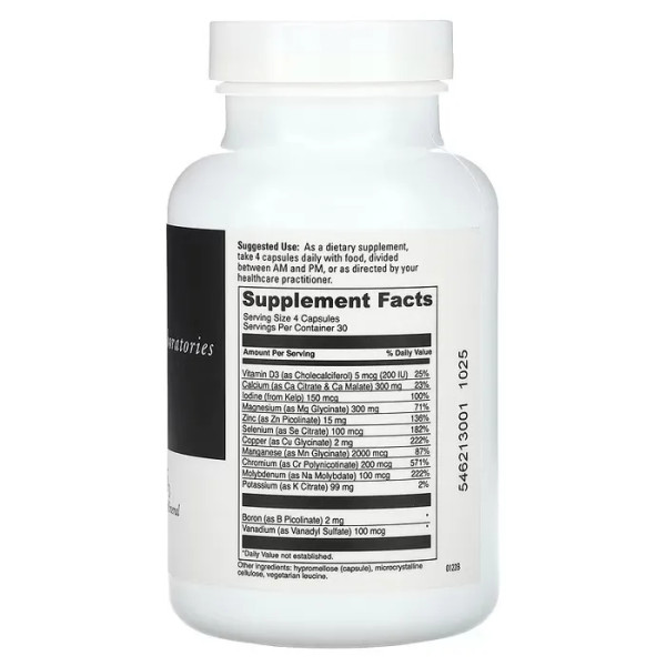 Мінеральний комплекс із вітаміном D, Multi Mineral Complex, DaVinci Laboratories, 120 капсул