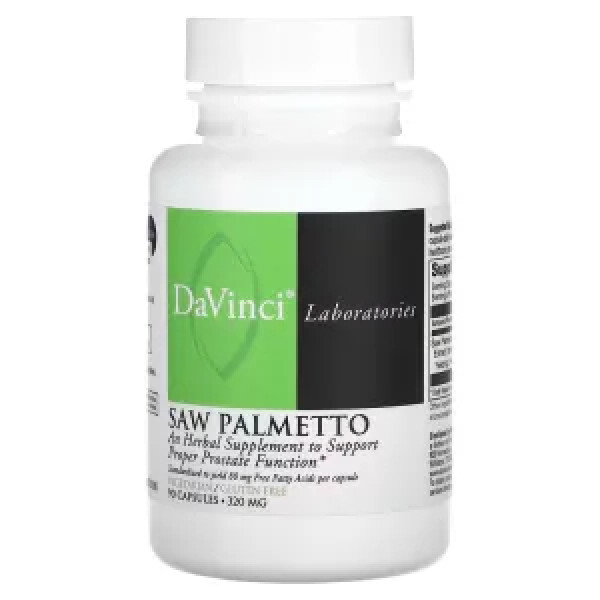 Со пальметто, здоров'я простати, Saw Palmetto, DaVinci Laboratories of Vermont, 320 мг, 90 капсул