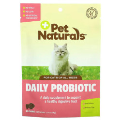 Щоденний пробіотик для кішок, Pet Naturals of Vermont Daily Probiotic, 30 жувальних таблеток, 36 г