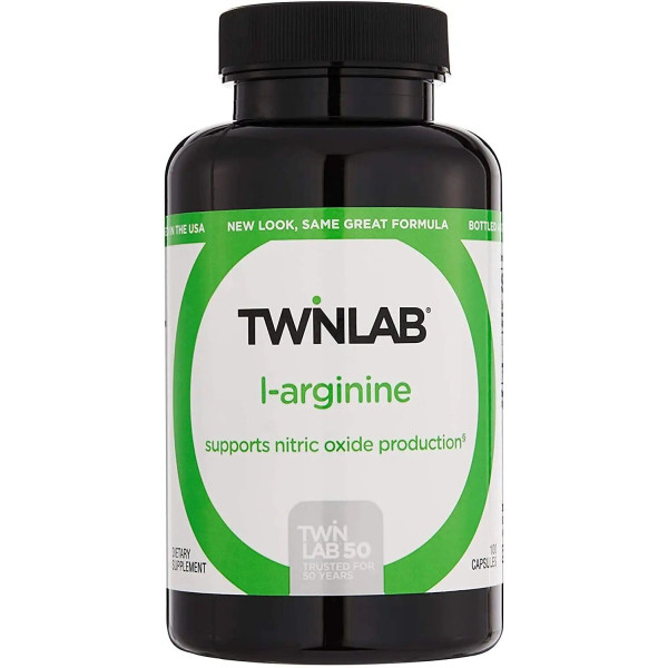 Аргінін, L-Arginine, Twinlab, 100 капсул
