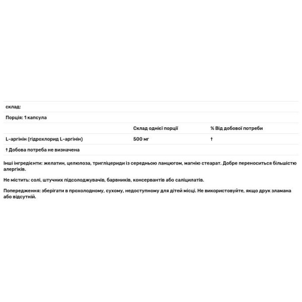 Аргінін, L-Arginine, Twinlab, 100 капсул