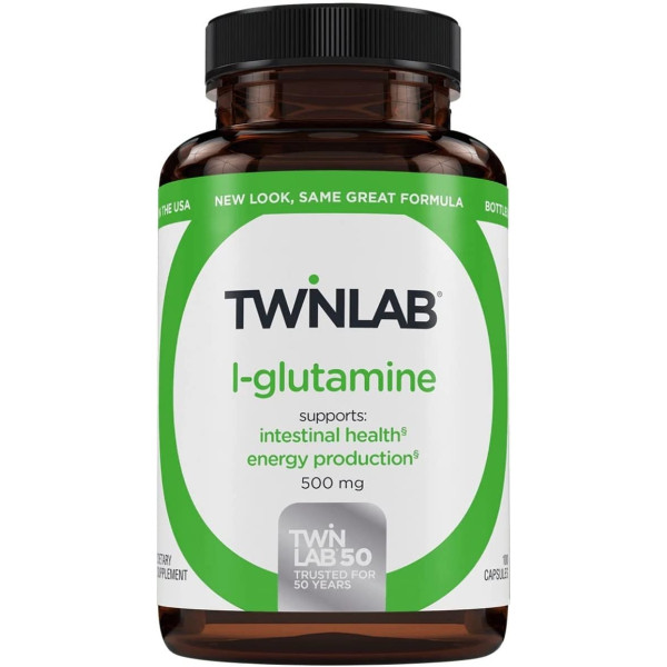 Глутамін, L-Glutamine, Twinlab, 100 капсул