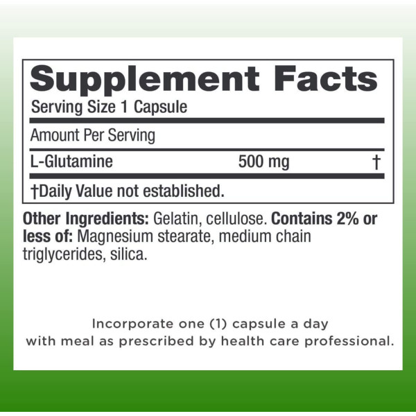 Глутамін, L-Glutamine, Twinlab, 100 капсул