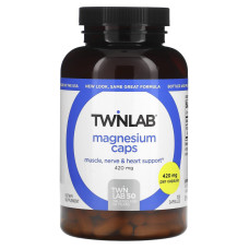 Магній оксид 400 мг, Twinlab Magnesium, 200 капсул