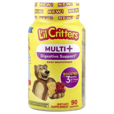 Мультивітаміни для дітей з підтримкою травлення, Lil Critters Multi and Digestive Support, смак вишня та апельсиновий сік, 90 жувальних цукерок