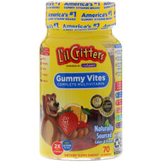 Дитячі мультивітаміни жувальні фруктовий смак, Complete Multivitamin L'il Critters, 70 жувальних таблеток