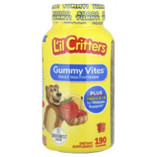 Мультивітаміни для дітей жувальні, L'il Critters Gummy Vites Daily Multivitamin, 190 жувальних цукерок