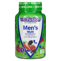 Мультивитамины для мужчин жевательные, натуральные ягоды, VitaFusion Men's Complete Multivitamin, 70 жевательных конфет