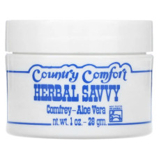Заспокійливий крем, Herbal Savvy Country Comfort, живокіст і алое віра, 28 г