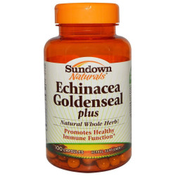Ехінацея + Гідрастис, Sundown Naturals Echinacea Goldenseal plus, 100 капсул