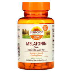 Мелатонін 5 мг, Sundown Naturals Melatonin, 90 таблеток
