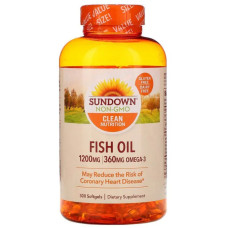 Риб'ячий жир 1200 мг, Fish Oil Sundown Naturals, 300 гелевих капсул