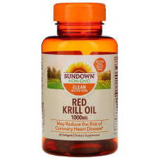 Олія криля 1000 мг, Sundown Naturals Krill Oil, 60 гелевих капсул