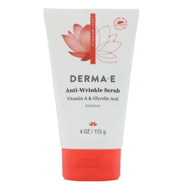 Гликолевий скраб від зморшок з вітаміном А, Anti-Wrinkle Scrub, Derma E, 113 г